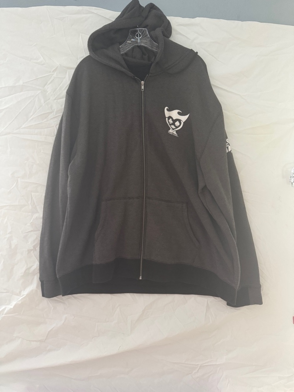 District Poker Joker Black Zip-Up Hoodie One Eyed Jacks Poler Room